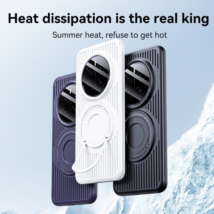 Funda para Teléfono Honor Magic7 Pro con Anillo Magnético Magsafe y Refrigeración (Negra)
