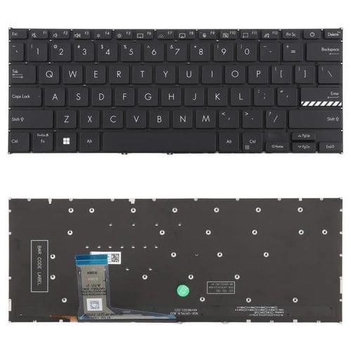 Hintergrundbeleuchtete Tastatur Asus Vivobook 14 Pro X1402 M1402 D1402 F1402 X1403Z X1402Z (Schwarz) (USA-Version)