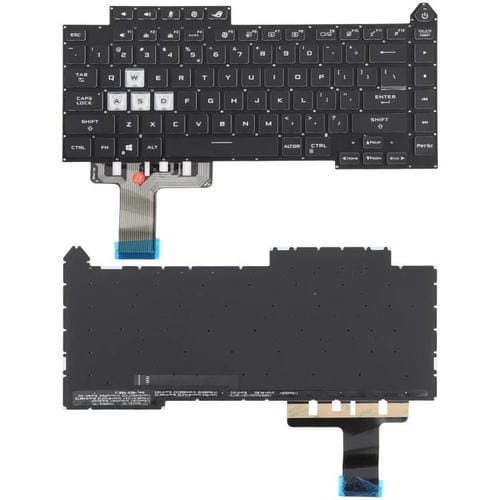 Beleuchtete Tastatur Asus Rog Strix G15 G513 G513Q G513Qm G513Qy G533 (Schwarz) USA-Version