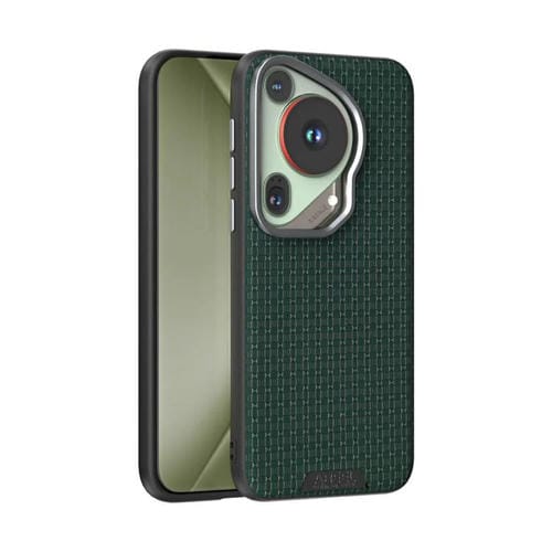 Funda de Cuero con Micro Relieve Magsafe 6D para Huawei Pura 70 Ultra (Verde)
