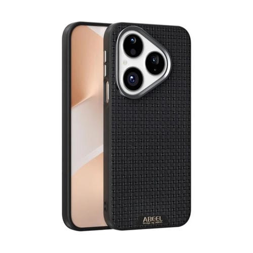 Funda de cuero con micro relieve 6D y MagSafe para Huawei Pura 80 5G (negro)