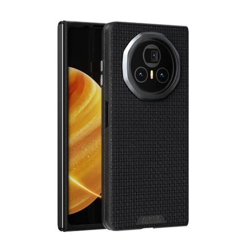 Funda de Cuero Magsafe con Patrón Abeel Ruyi 6D y Microrelieve para Honor Magic V3 (Negra)