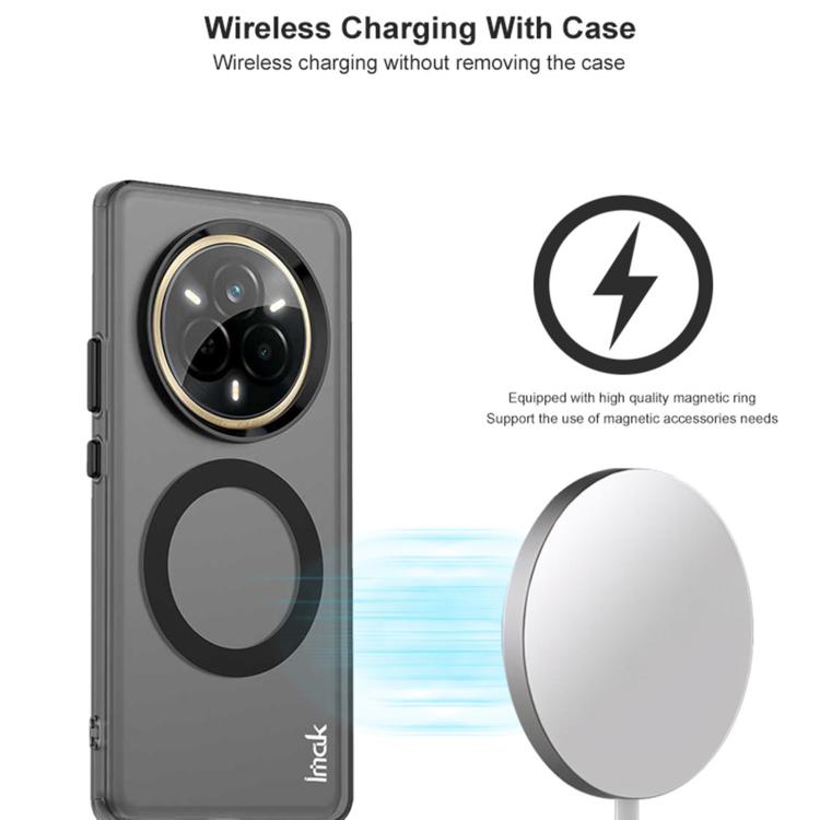 Funda de TPU + Pet Magsafe Imak Chocolate Series para Realme 14 Pro (Negra)