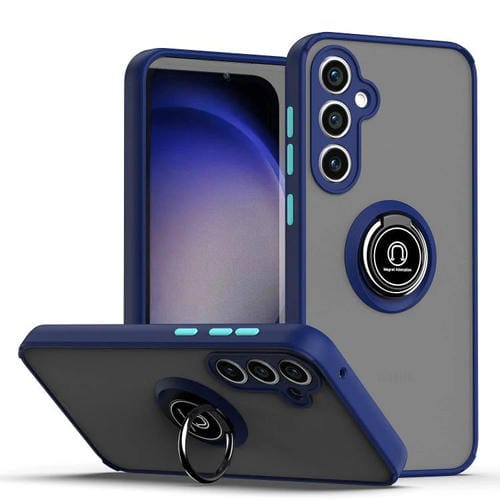 Funda de TPU + PC con anillo para Samsung Galaxy S23 FE 5G Q Shadow 1 Series (azul real)
