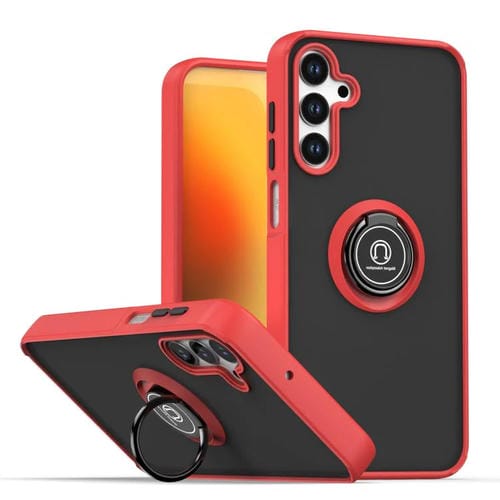 Funda de TPU + PC con anillo para Samsung Galaxy M15 5G / F15 5G Q Shadow 1 Series (Rojo)