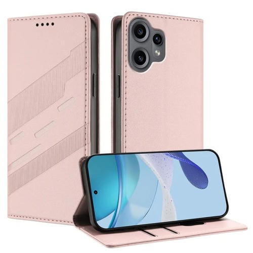 Funda de cuero retro con relieve para teléfono CMF Phone 2 Pro (rosa)