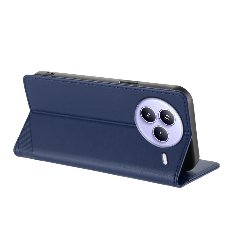 Funda de cuero retro con relieve para Xiaomi Civi 5 Pro (azul oscuro)