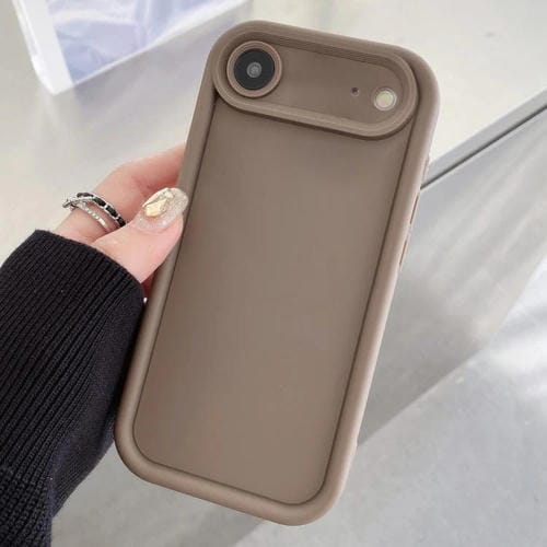 Funda de TPU con marco esmerilado y orificio preciso para iPhone 17 Air (color café)