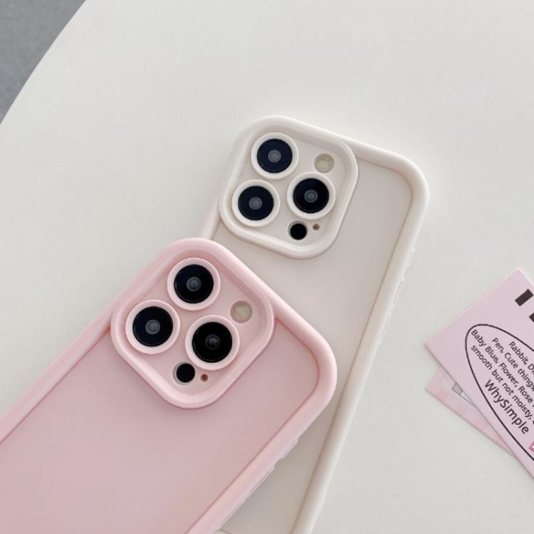 Funda de TPU con marco esmerilado y orificio preciso para iPhone 16e (azul oscuro)