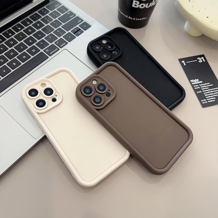 Funda de TPU con marco esmerilado y orificio preciso para iPhone 16e (rosa rojo)