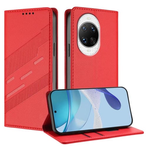 Funda de cuero retro con relieve para Huawei nova 14 Pro (rojo)