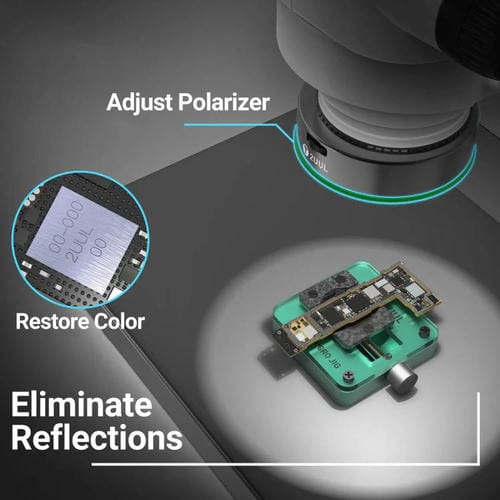 Microscope 2Uul MS97 Dust, Oil, and Smoke Proof with Adjustable Polarized Light