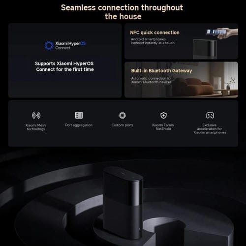 Enrutador Xiaomi Be3600 Pro para Todo El Hogar con WIFI 7, Bluetooth, Puerta de Enlace de Malla, Puerto 2.5G, Banda Dual (Gris)