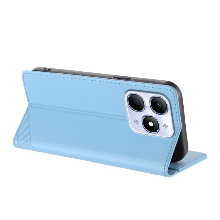 Funda de cuero retro con relieve para itel A90 (azul claro)