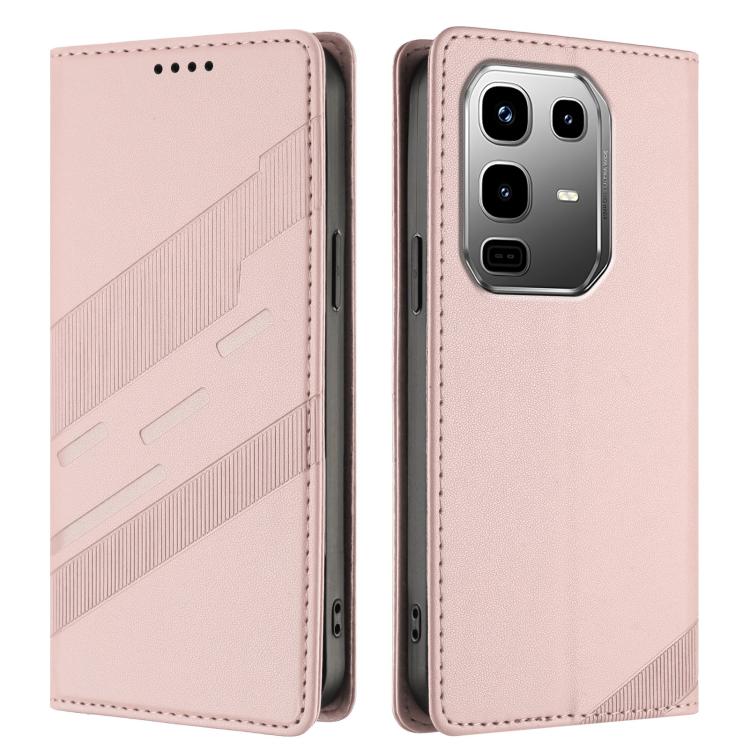 Funda de cuero retro con relieve para Infinix Note 50 Pro+ 5G (rosa)