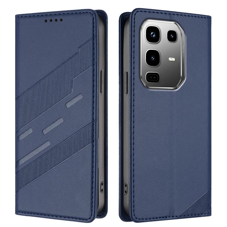 Funda de cuero retro con relieve para Infinix Note 50 Pro+ 5G (azul oscuro)