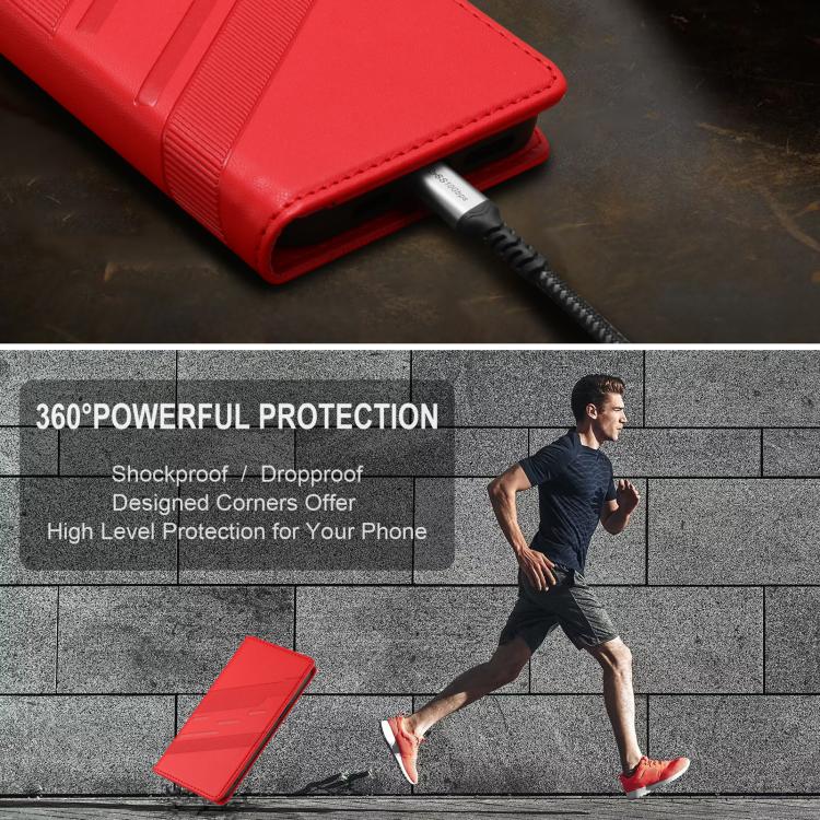 Funda de cuero retro con relieve para Infinix Note 50 Pro 4G (rojo)