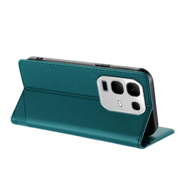 Funda de cuero retro con relieve para Infinix Note 50x 5G (verde oscuro)