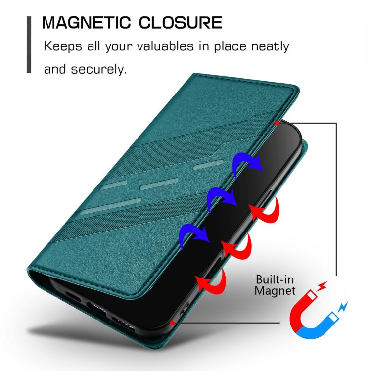 Funda de cuero retro con relieve para Infinix Smart 10 Plus 4G (verde oscuro)