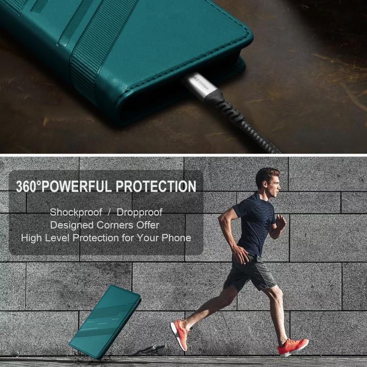 Funda de cuero retro con relieve para Infinix Smart 10 Plus 4G (verde oscuro)