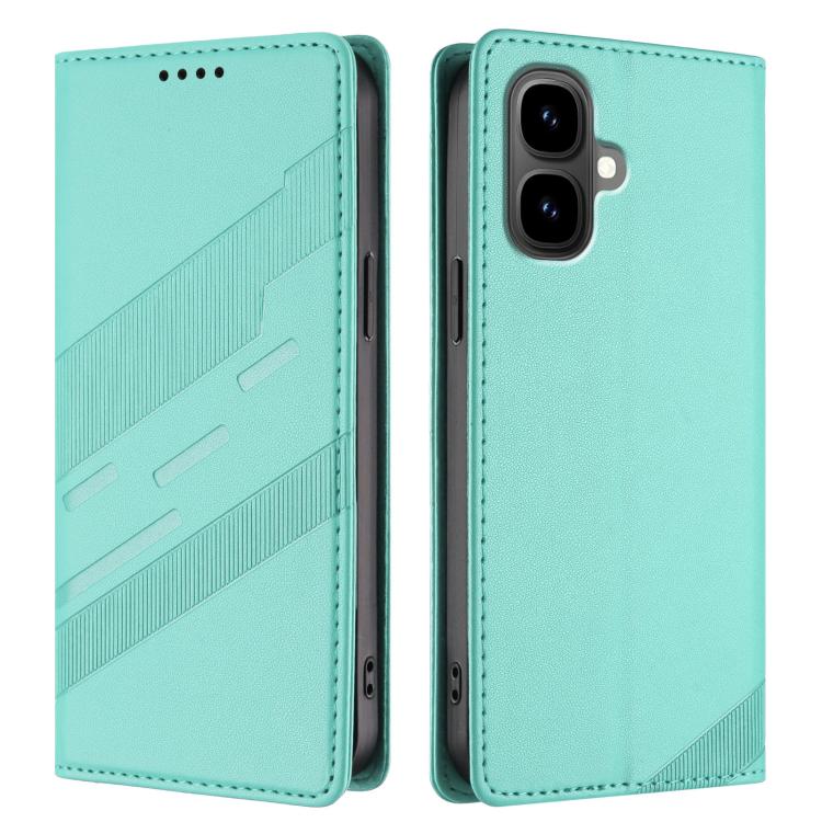 Funda de cuero retro con relieve para Infinix Smart 10 4G (verde menta)