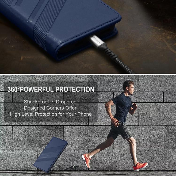 Funda de cuero retro con relieve para Infinix Smart 10 4G (azul oscuro)