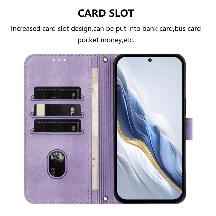 Funda de cuero retro con hebilla para Samsung Galaxy A17 5G (morado)