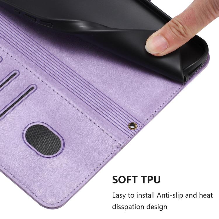 Funda de cuero retro con hebilla para Samsung Galaxy A17 5G (morado)