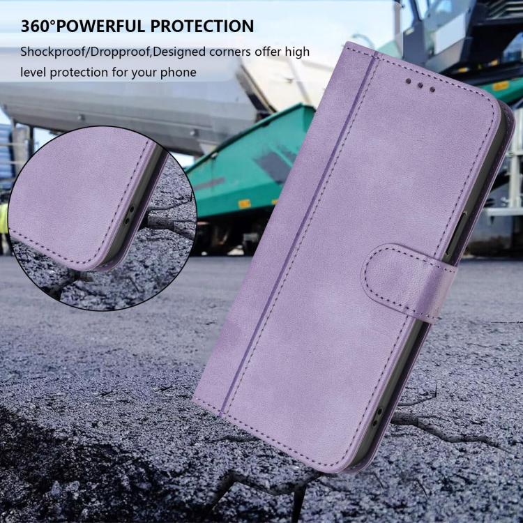 Funda de cuero retro con hebilla para Samsung Galaxy A17 5G (morado)