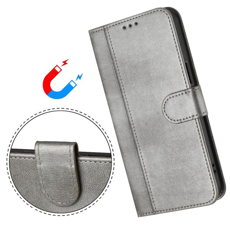 Funda de cuero retro con hebilla para Huawei Nova 14 Ultra (gris)