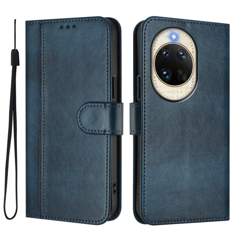 Funda de cuero retro con hebilla para Huawei Nova 14 (azul oscuro)