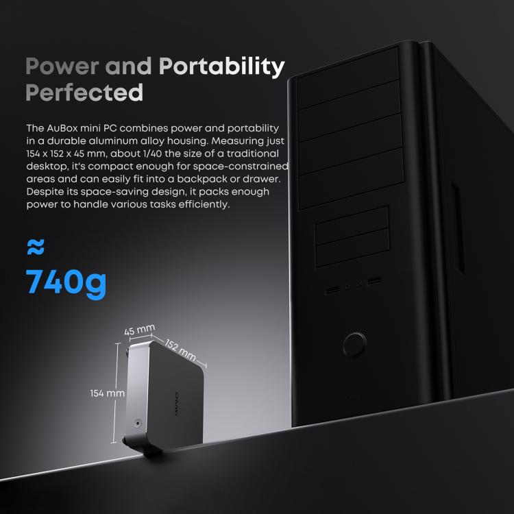 Mini PC CHUWI AUBox i9-13900HK Intel Core i9-13900HK 16 GB RAM 512 GB SSD Windows 11 (Conector australiano)