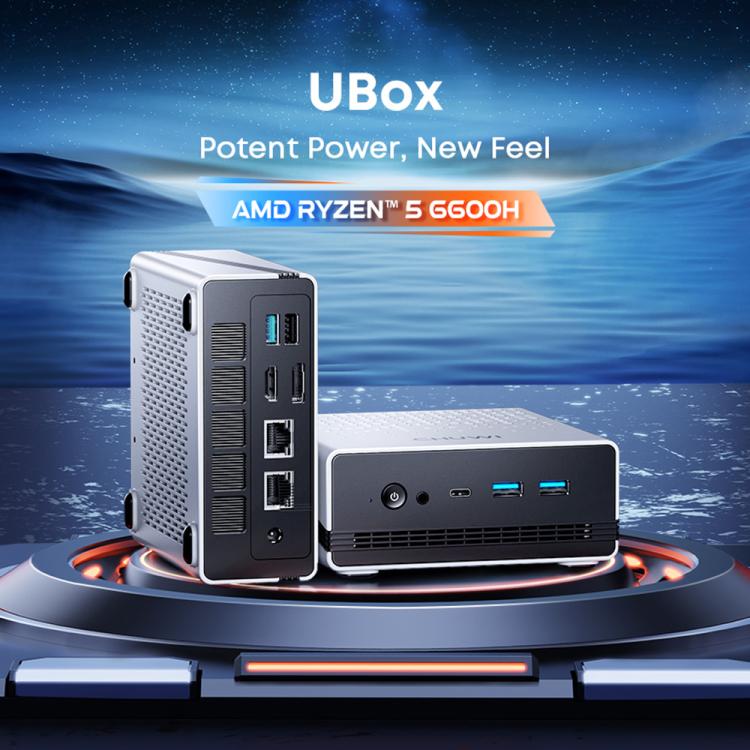 Mini PC CHUWI UBox con Windows 11, 16 GB + 512 GB, procesador AMD Ryzen 5 6600H (enchufe estadounidense)