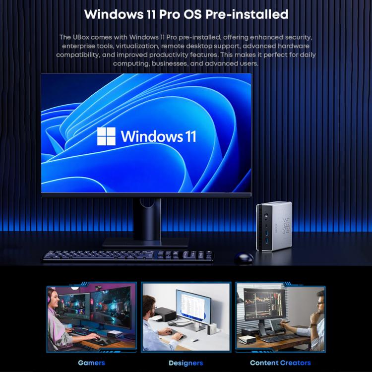 Mini PC CHUWI UBox con Windows 11, 16 GB + 512 GB, procesador AMD Ryzen 5 6600H (enchufe de la UE)