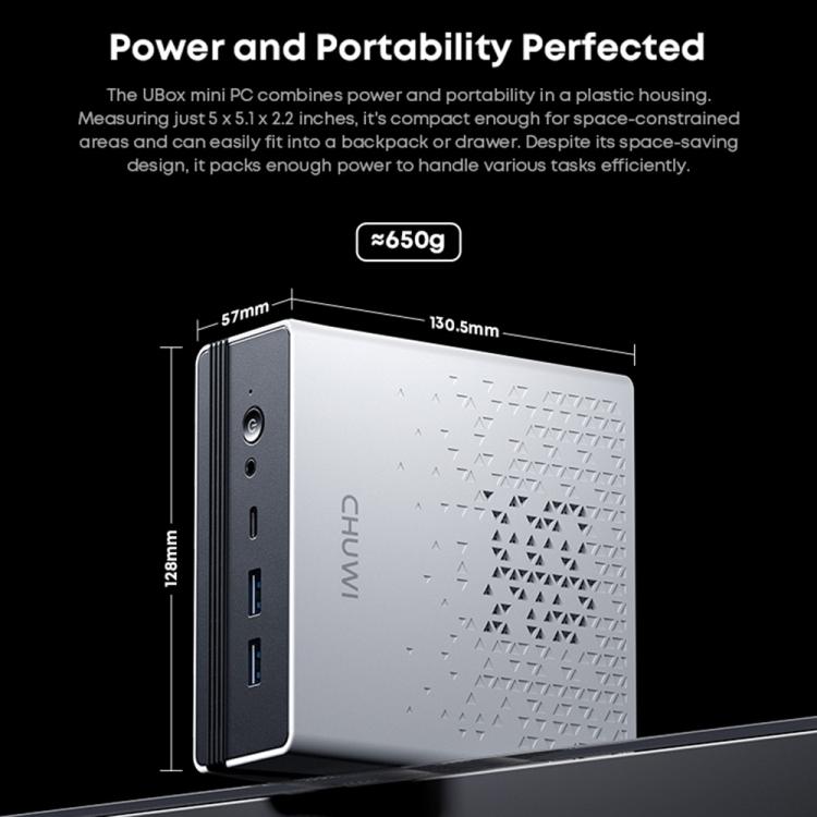 Mini PC CHUWI UBox con Windows 11, 16 GB + 512 GB, procesador AMD Ryzen 5 6600H (enchufe estadounidense)