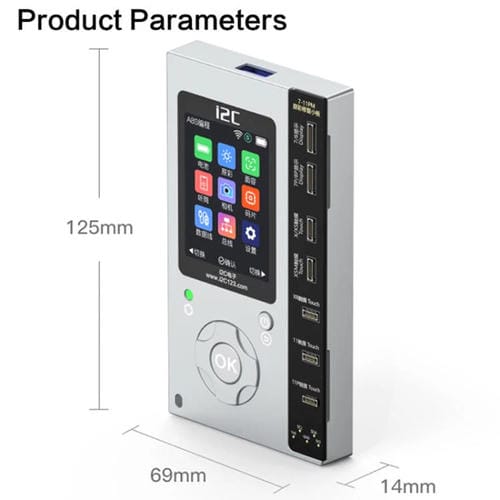 Programador Multifuncional i2C A8S Host+7-15 Pro Max True Tone Board Reparação de Telefones