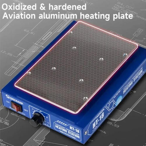 Piattaforma di Riscaldamento Termostatico Mechanic HT-18 con Controllo Numerico Intelligente Spina USA.