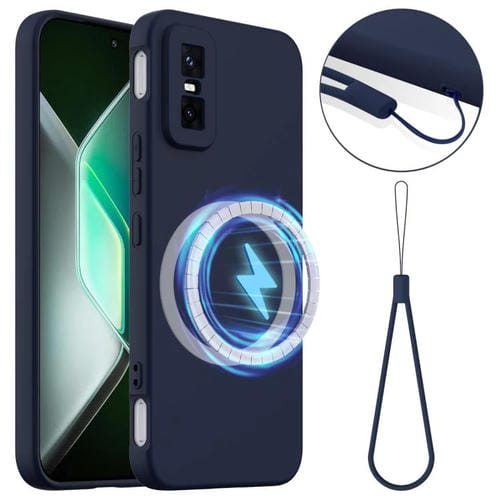 Funda de silicona Magsafe a prueba de golpes para Infinix GT 30 Pro (azul marino)