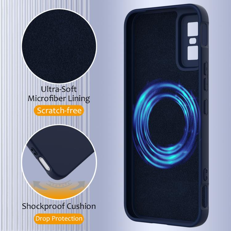 Funda de silicona Magsafe a prueba de golpes para Infinix GT 30 Pro (azul marino)