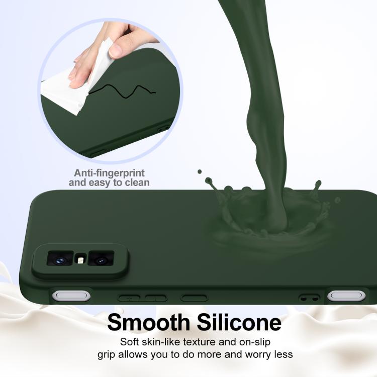 Funda de silicona Magsafe a prueba de golpes para Infinix GT 30 Pro (verde oscuro)