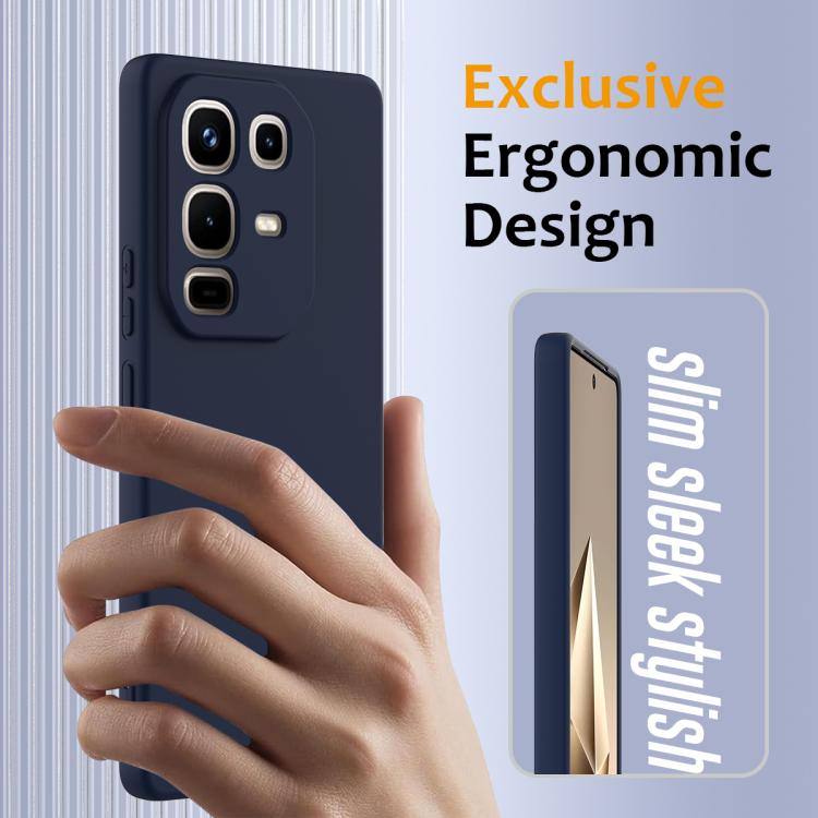 Funda de silicona Magsafe a prueba de golpes para Infinix Note 50 Pro+ (azul marino)
