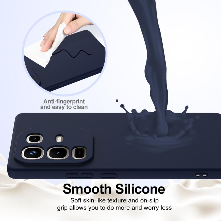 Funda de silicona Magsafe a prueba de golpes para Infinix Note 50 Pro+ (azul marino)