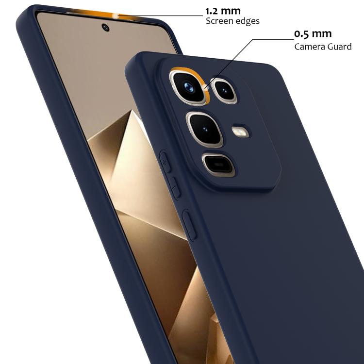 Funda de silicona Magsafe a prueba de golpes para Infinix Note 50 Pro+ (azul marino)