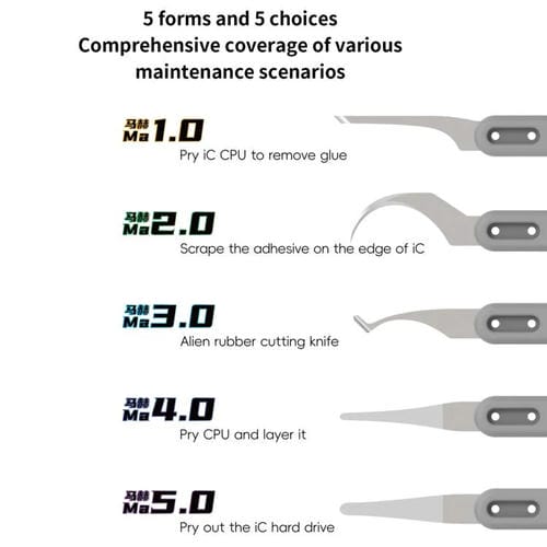 Ensemble de 18 lames Ma-Suit 5 en 1 polies à la main