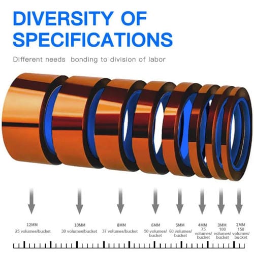 Ruban de réparation de batterie de PCB résistant aux hautes températures 400 °C 5mm x 35 m