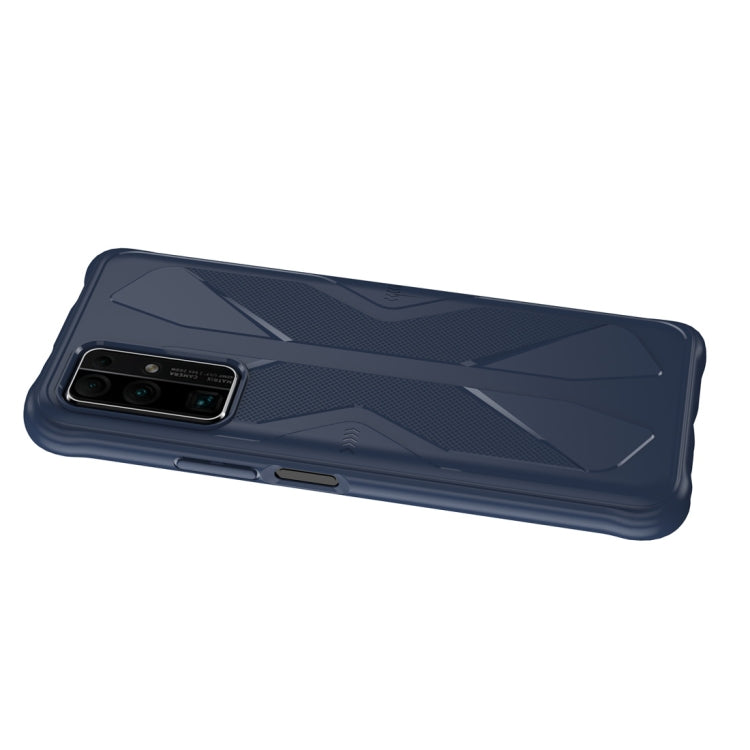 Para Huawei Honor X10 Butterfly Shadow Funda protectora de goma TPU a prueba de golpes (Azul)