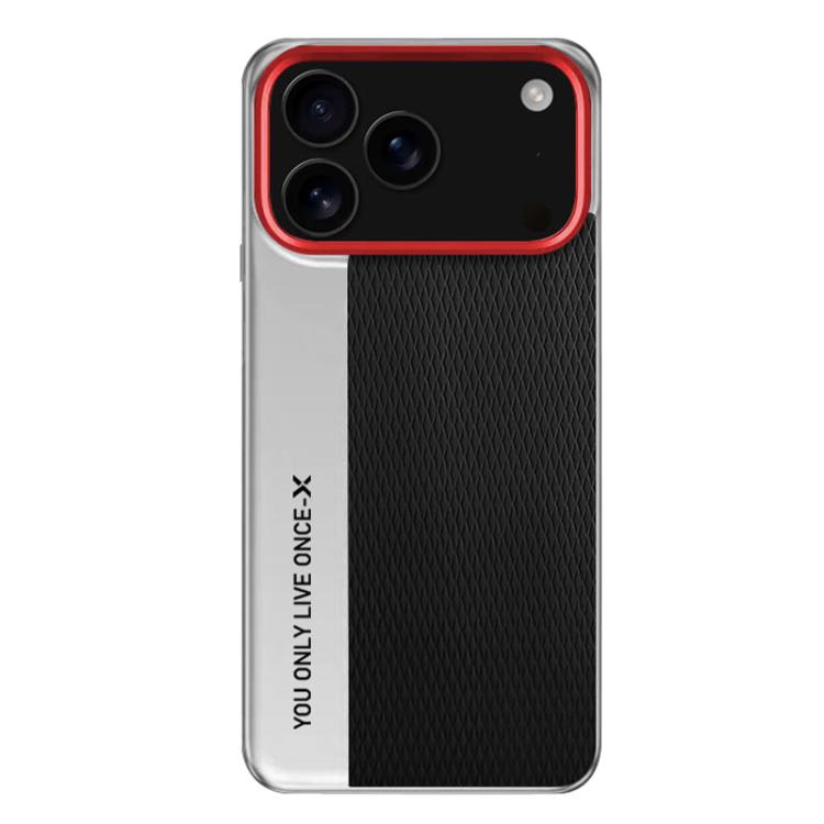 Funda de cuero con textura de diamante y diseño de cámara para iPhone 17 Pro (negro)