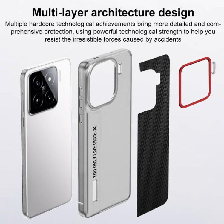 Funda de cuero con textura de diamante para Xiaomi 15 Ultra Camera Design PC (azul)