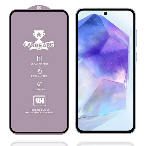 Película de vidrio templado de arco grande de aluminio de 0,4 mm de alto para Samsung Galaxy A55 5G
