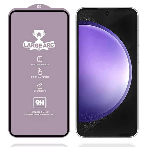 Película de vidrio templado de arco grande de aluminio de 0,4 mm de alto para Samsung Galaxy S23 FE 5G 9H